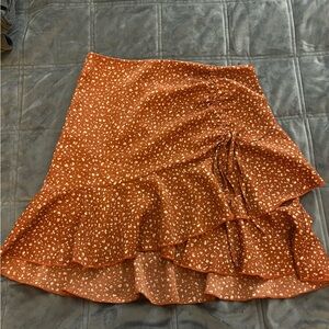 Women's Skirt in Burnt Orange Floral